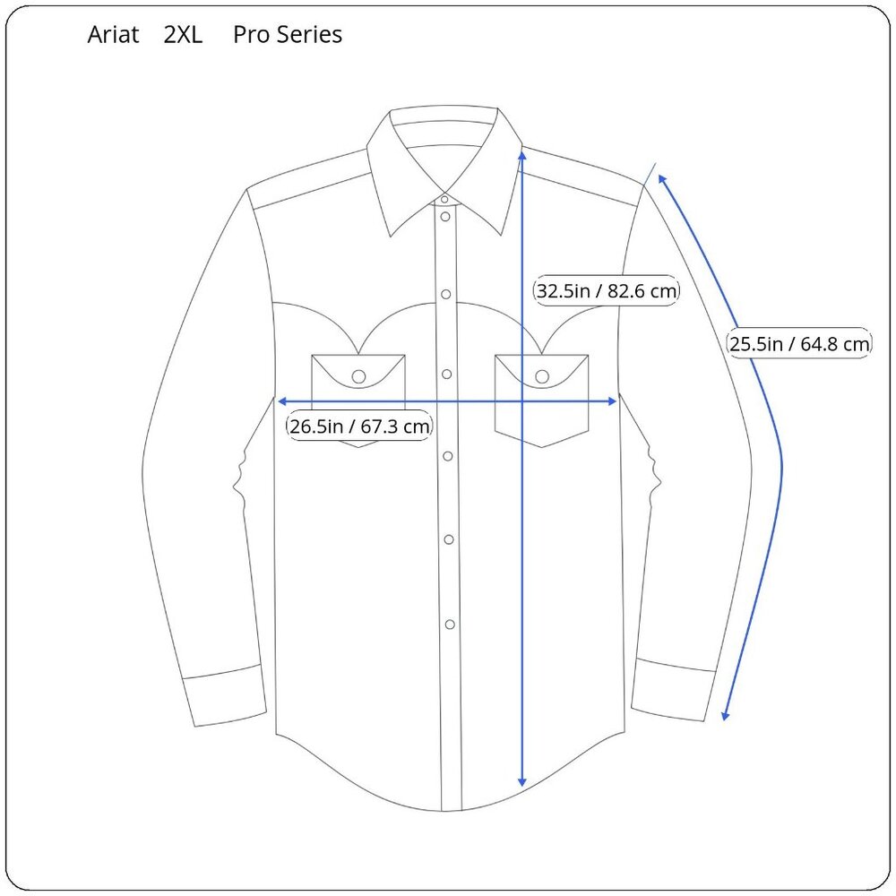 Ariat Pro Series 2XL Fitted Long Sleeve Blue Checkered Cowboy Western Shirt - Picture 3 of 12